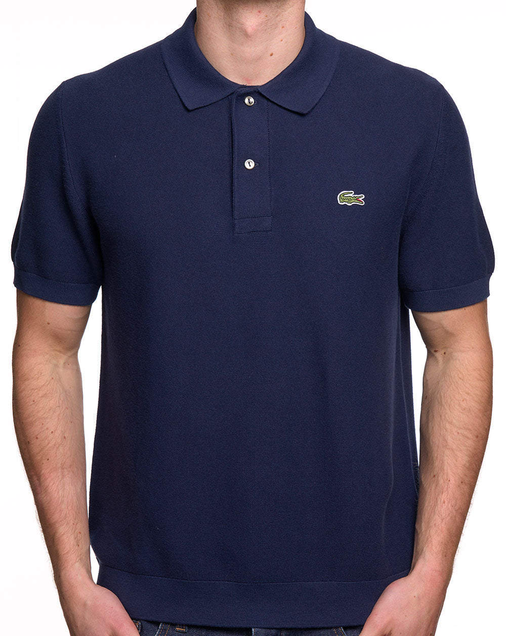 Lacoste Short Sleeve Knitted Polo Navy
