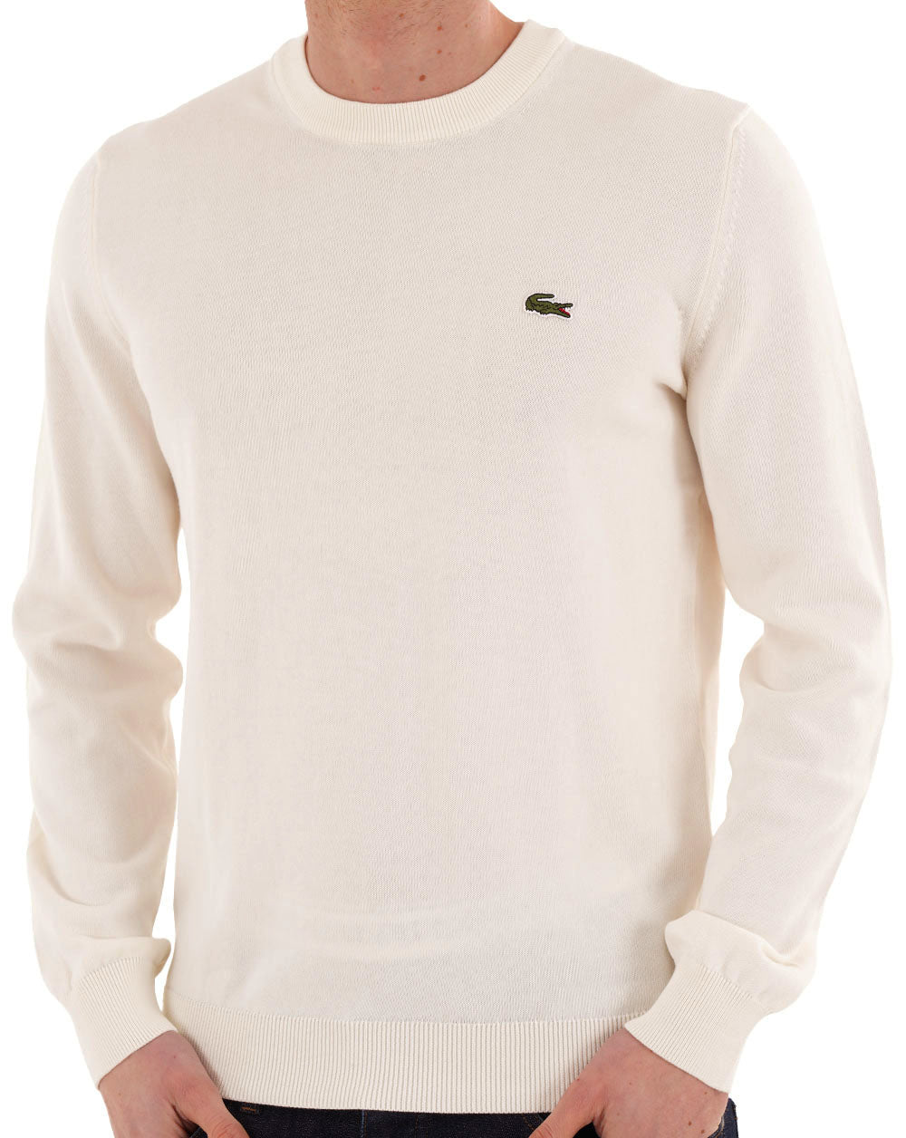 Lacoste Crew Neck Knit Jumper Flour