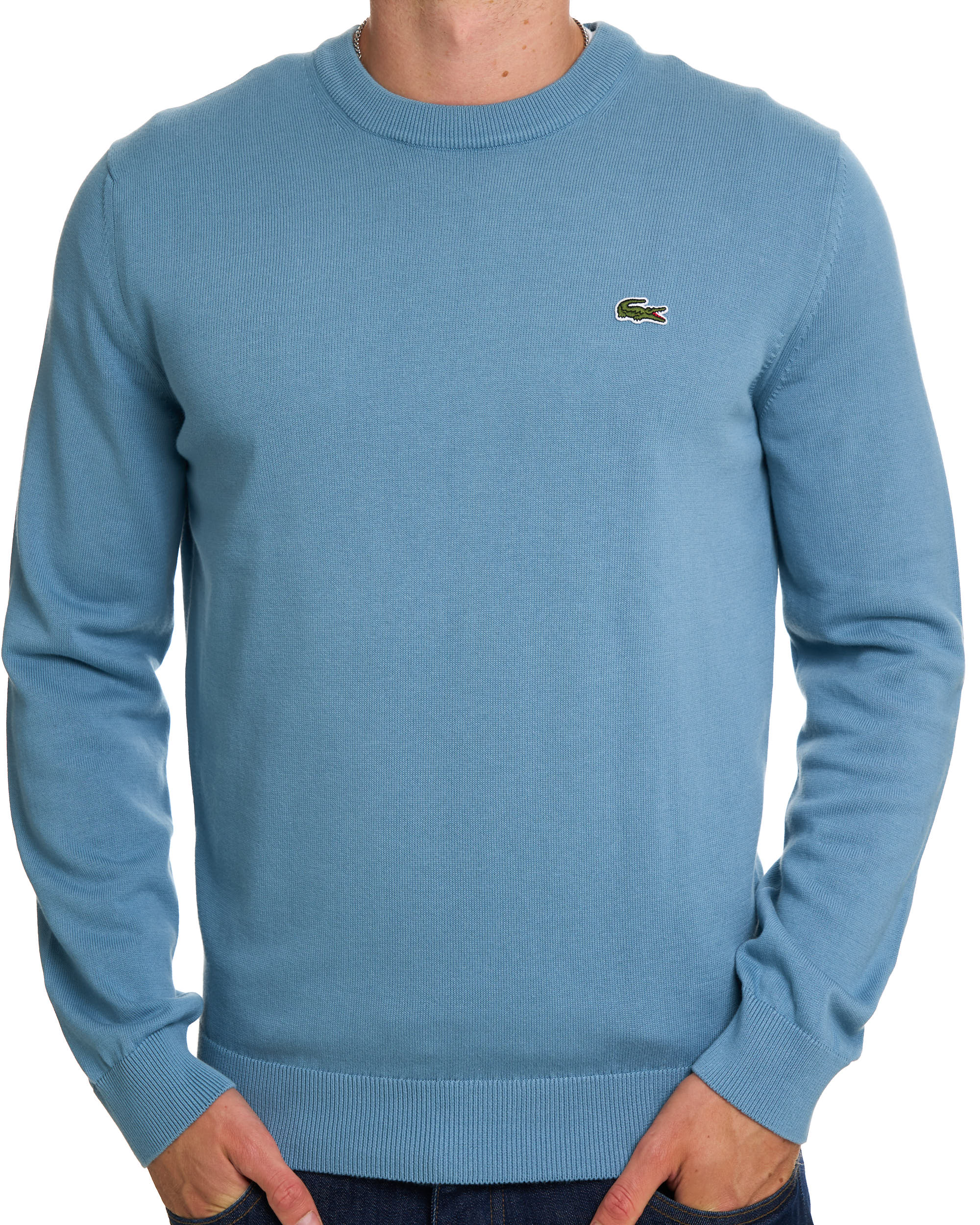 Lacoste Crew Neck Knit Jumper Grayish Blue