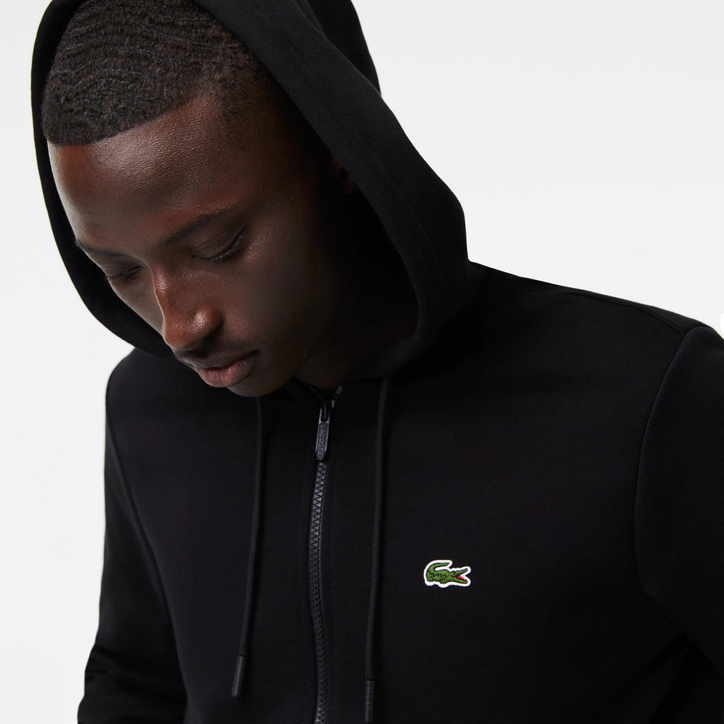 Lacoste Cotton Fleece Zip-up - Black