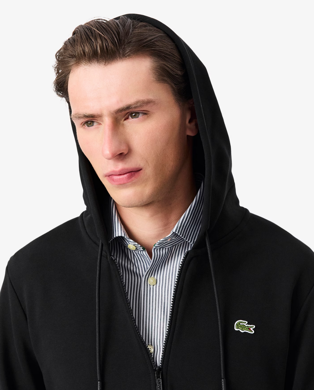 Lacoste Classic Fit Zip-Up Fleece Sweatshirt - Black