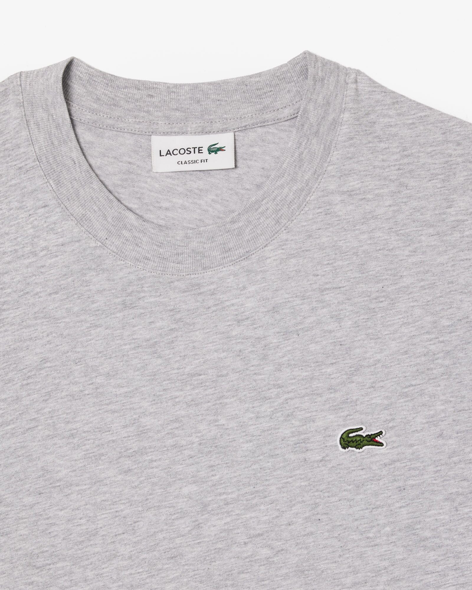 Lacoste Mens Classic Fit Cotton Jersey T-Shirt - Silver Chine CCA