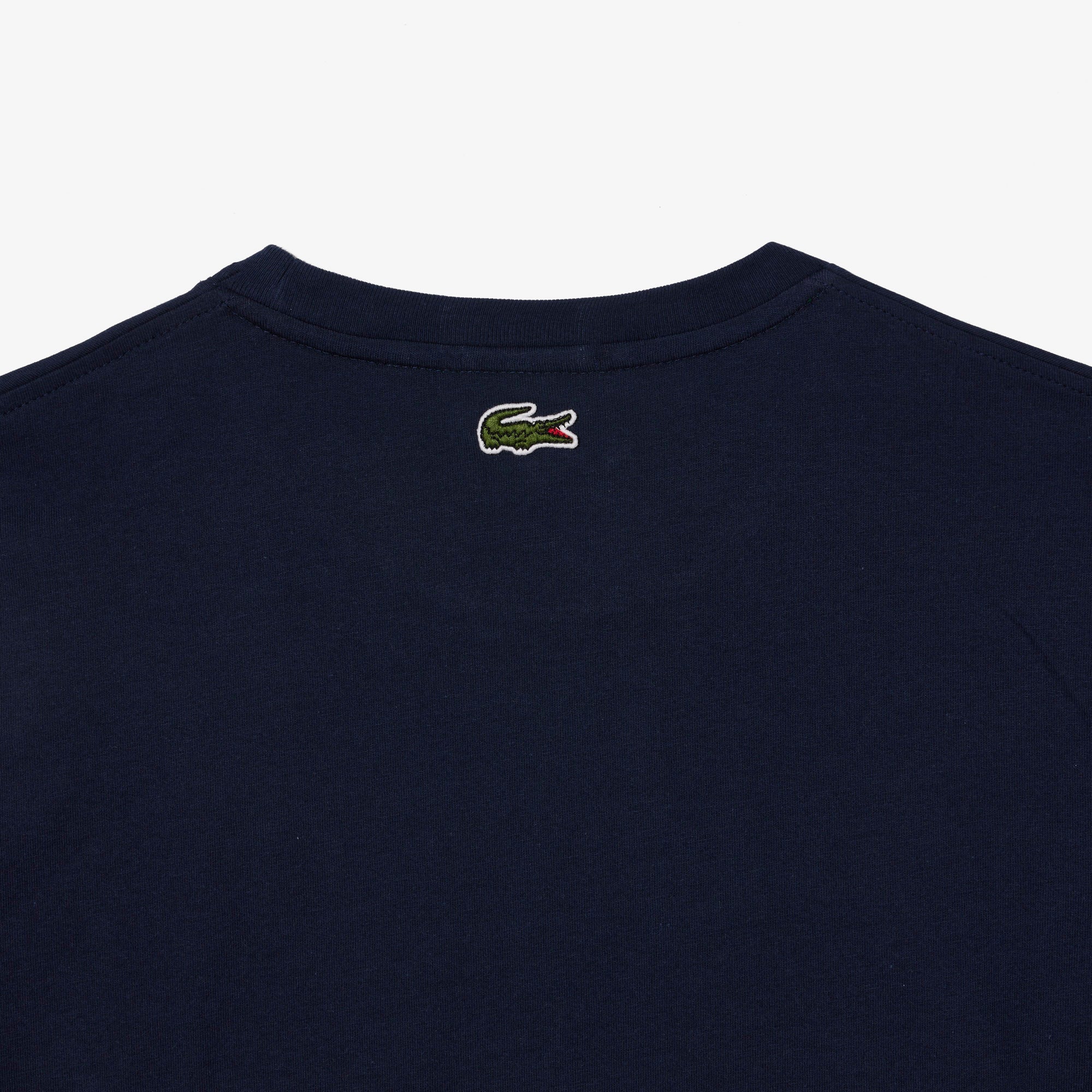 Lacoste Unisex Regular Fit Cotton Jersey Branded T-Shirt Navy Blue TH1147 166