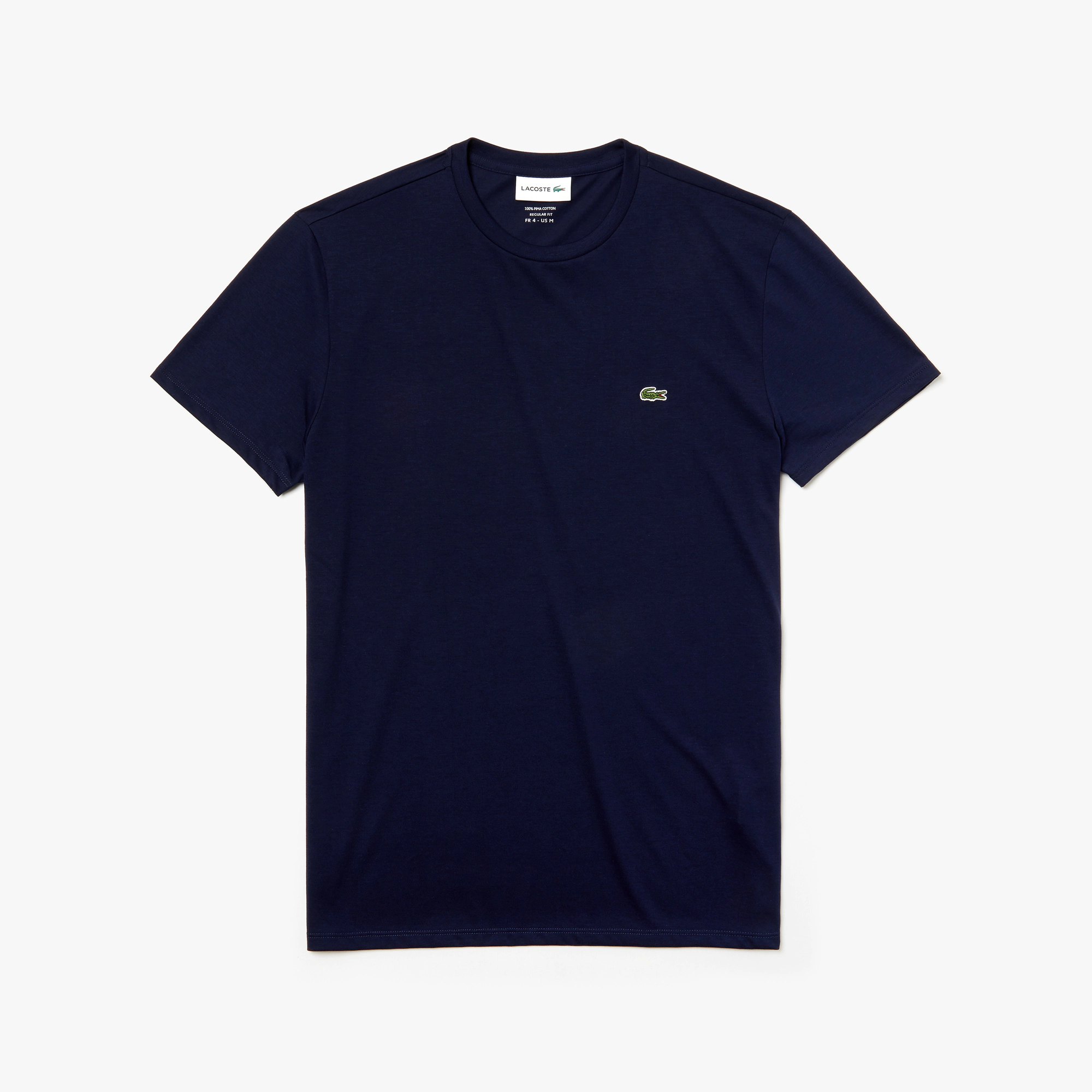 Lacoste Crew Neck Pima Cotton T-Shirt - Navy