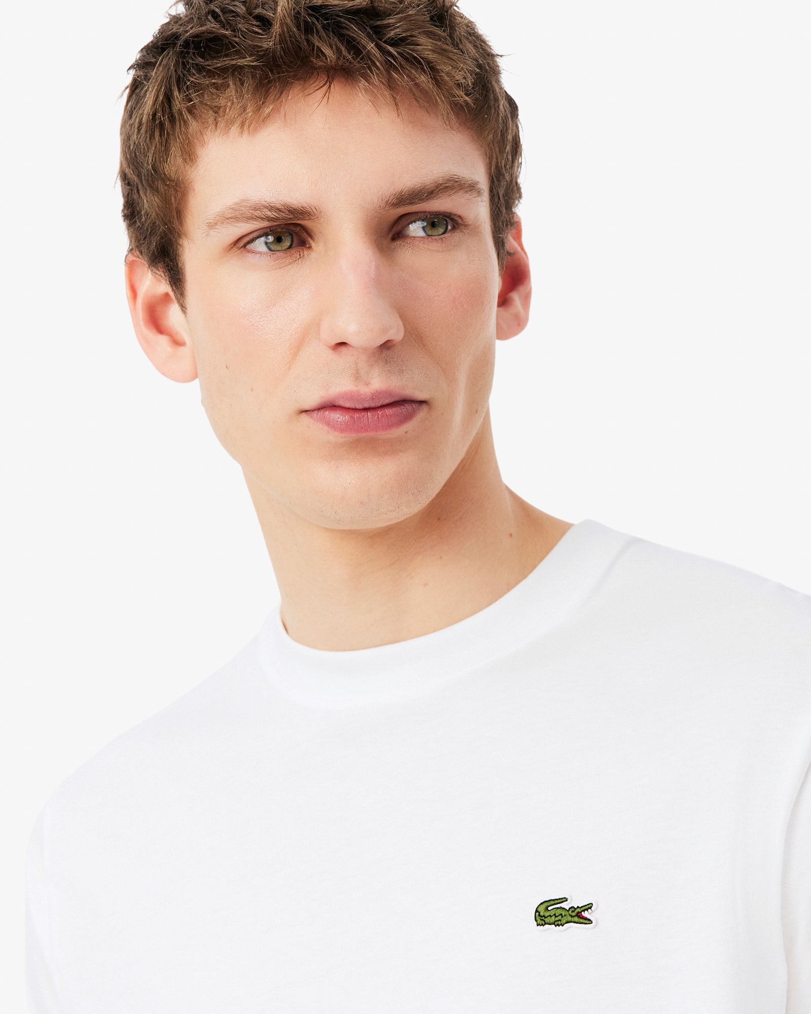 Lacoste Mens Classic Fit Cotton Jersey T-Shirt - White 001