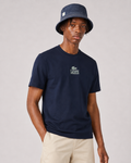Lacoste Unisex Regular Fit Cotton Jersey Branded T-Shirt Navy Blue TH1147 166