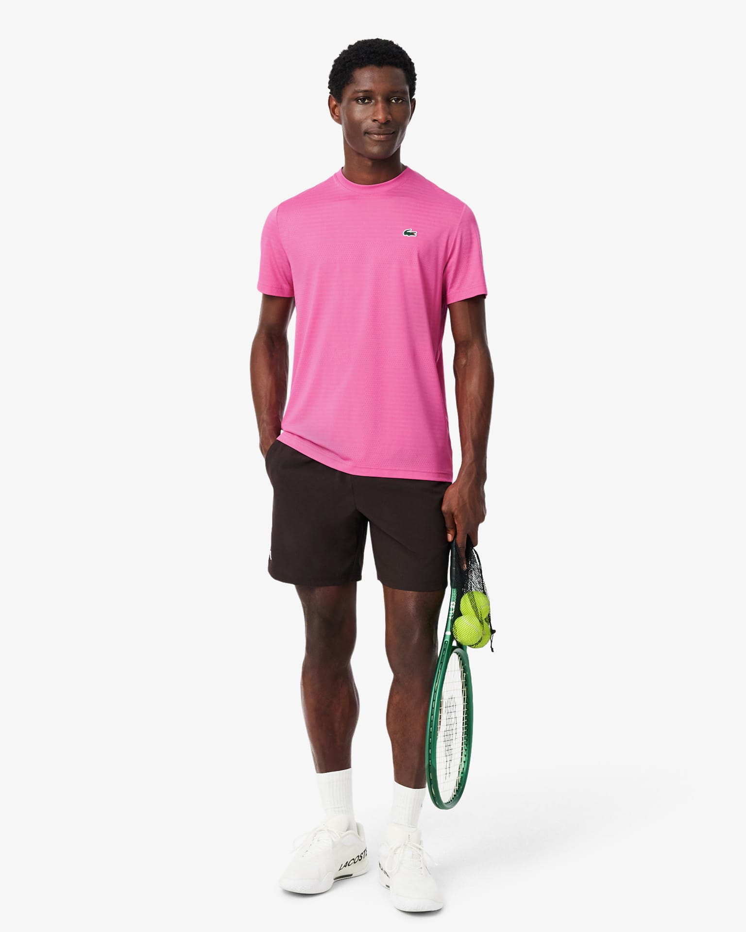 Lacoste Grigor Dimitrov T-Shirt - Fushia Pink